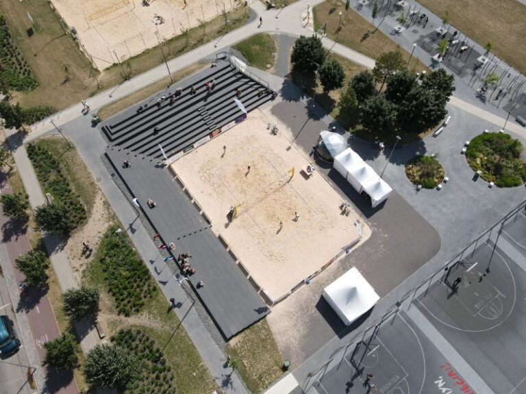 Baltojo tilto aikštynas iš oro